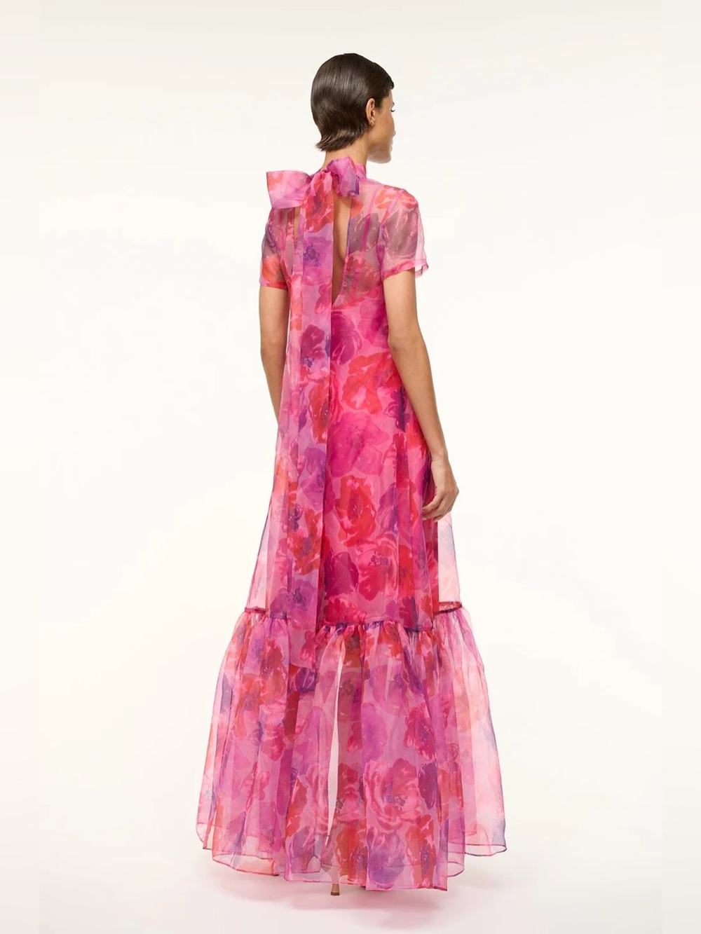 STAUD Calluna Dress | Magenta Painted Floral | XL | Excellent Condition - Picture 2 of 12
